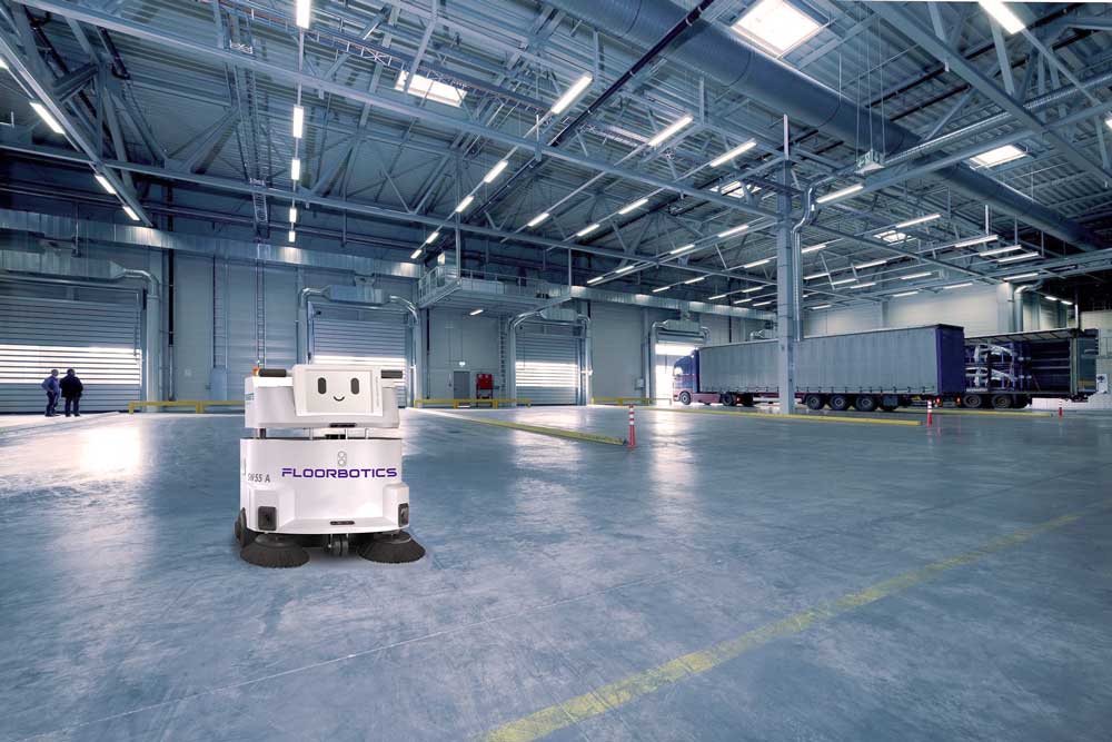 Warehouse Cleaning with Robotic Floor Cleaners