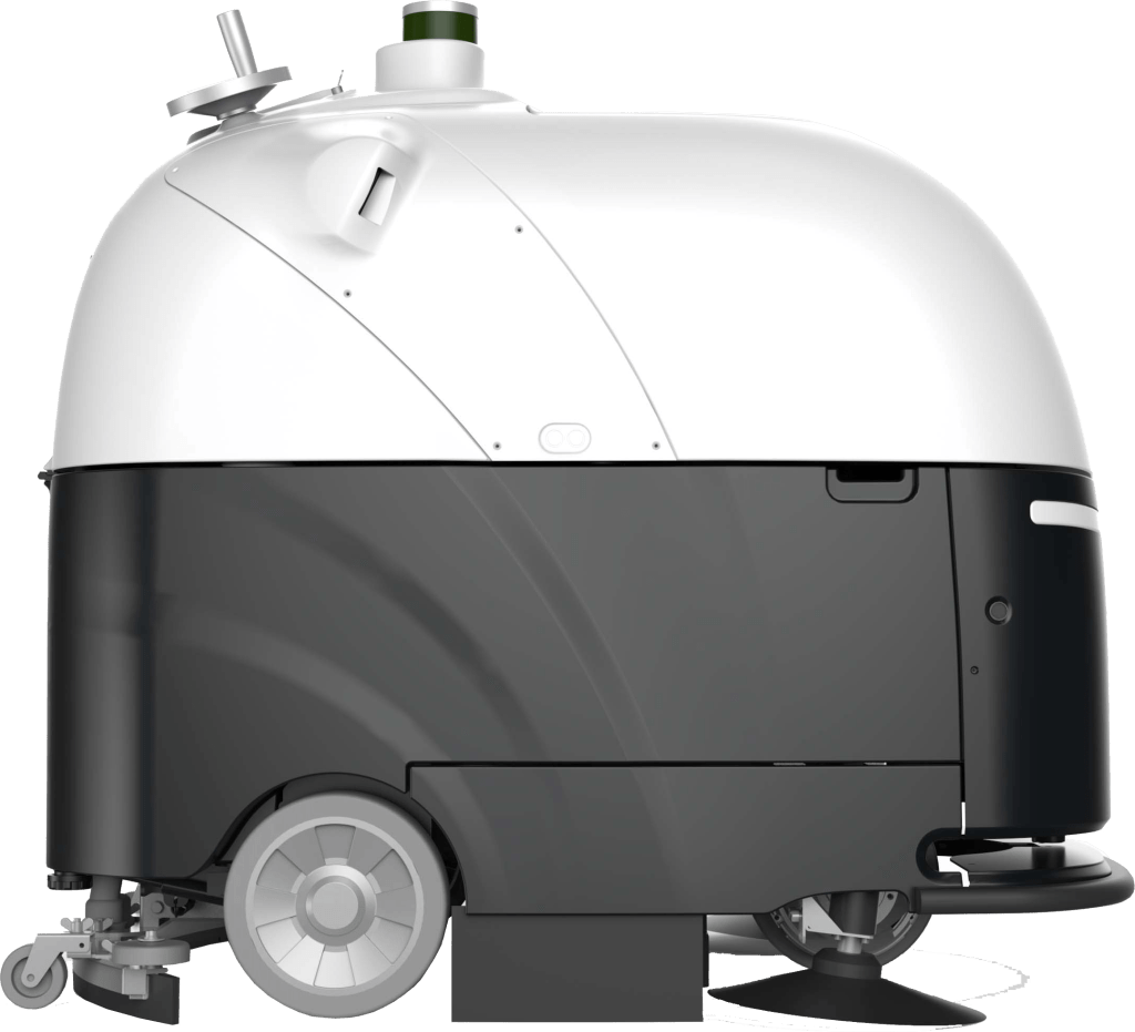 FloorBot Quad 1100 utilising intelligent algorithms to optimise cleaning pathways in a commercial space.